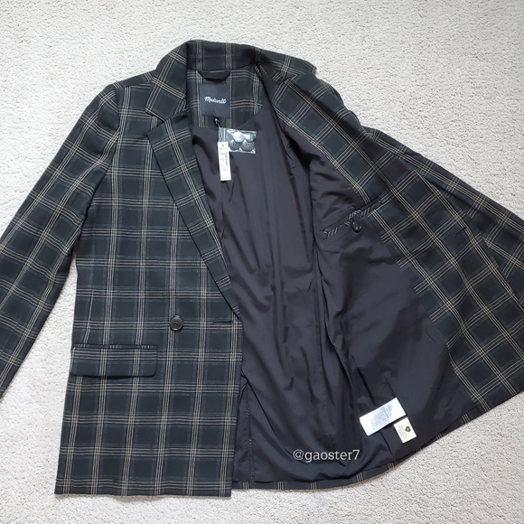 Madewell Caldwell Double-Breasted Blazer in Seaton Plaid - Picture 8 of 12